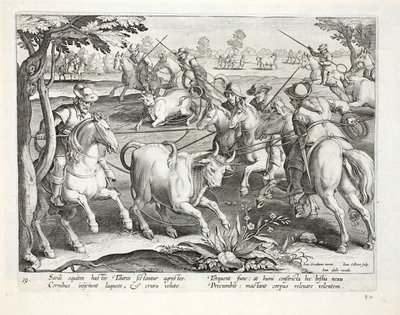 Sardinian Horsemen Capture Bulls with Ropes, Illustration from 